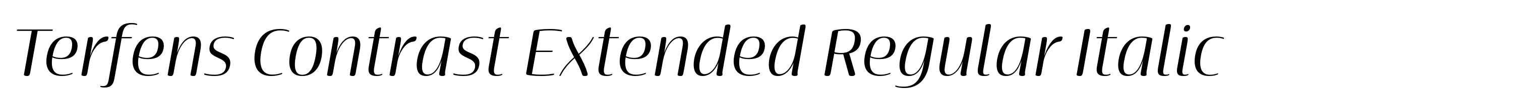 Terfens Contrast Extended Regular Italic